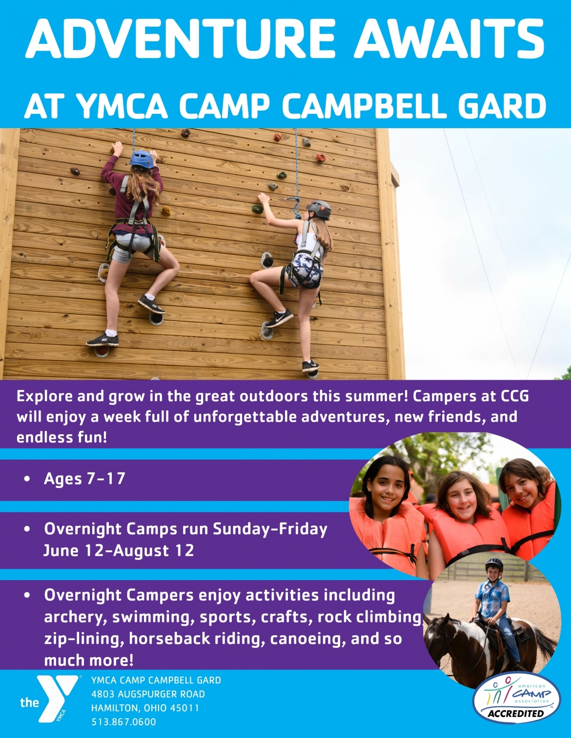 The Y Summer Camp flyer